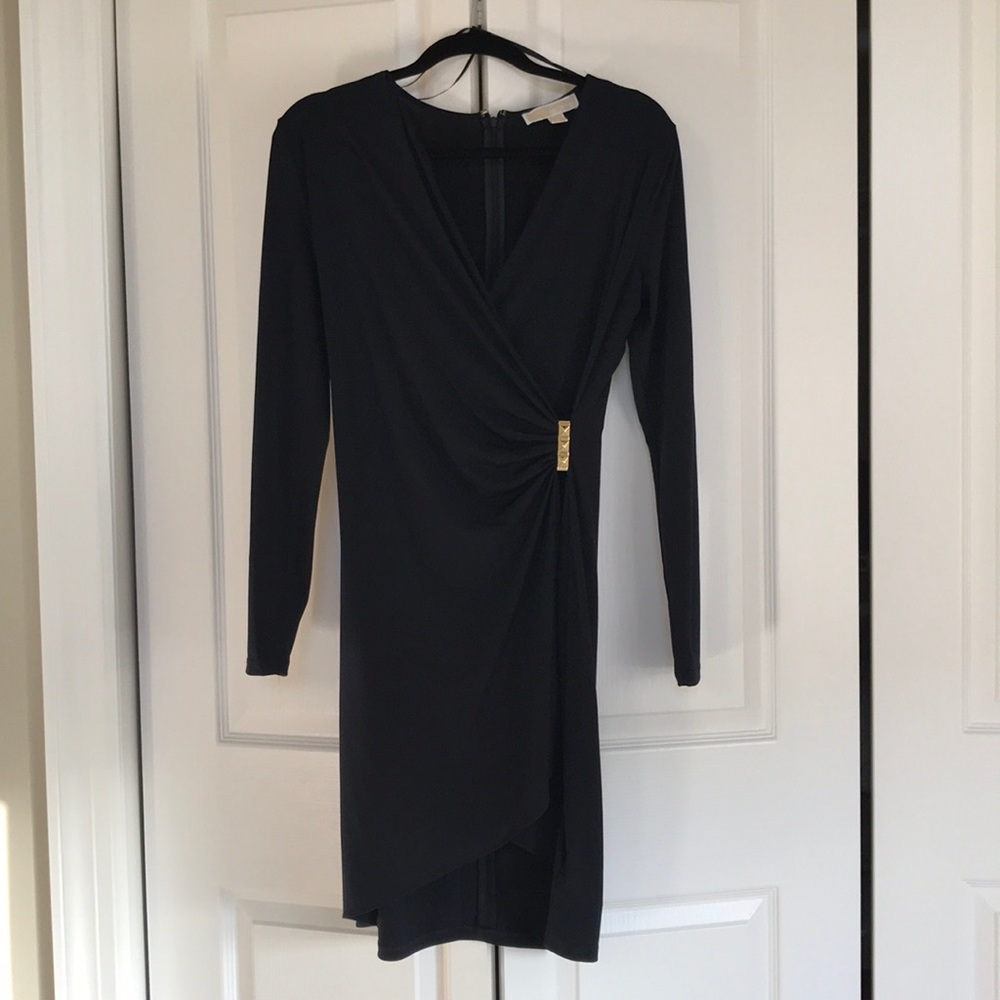 Michael Kors Dark Blue Long Sleeve Dress